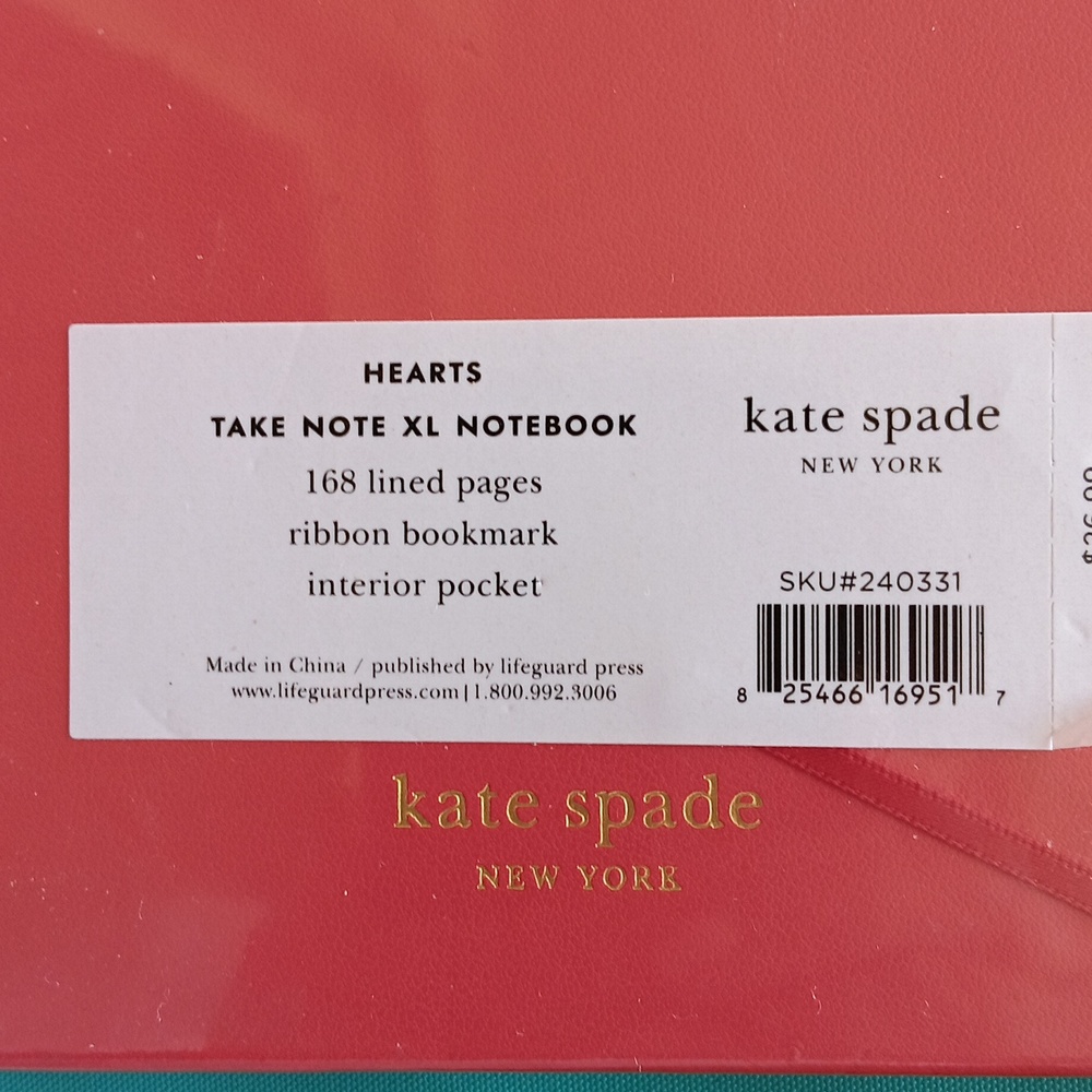 Kate Spade Red Heart Journal.NWT - Picture 6 of 6